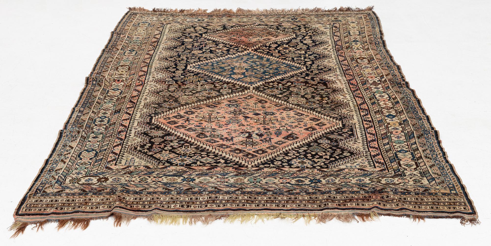 Matta, Shiraz Kashkai, antik, ca 284 x 171 cm.