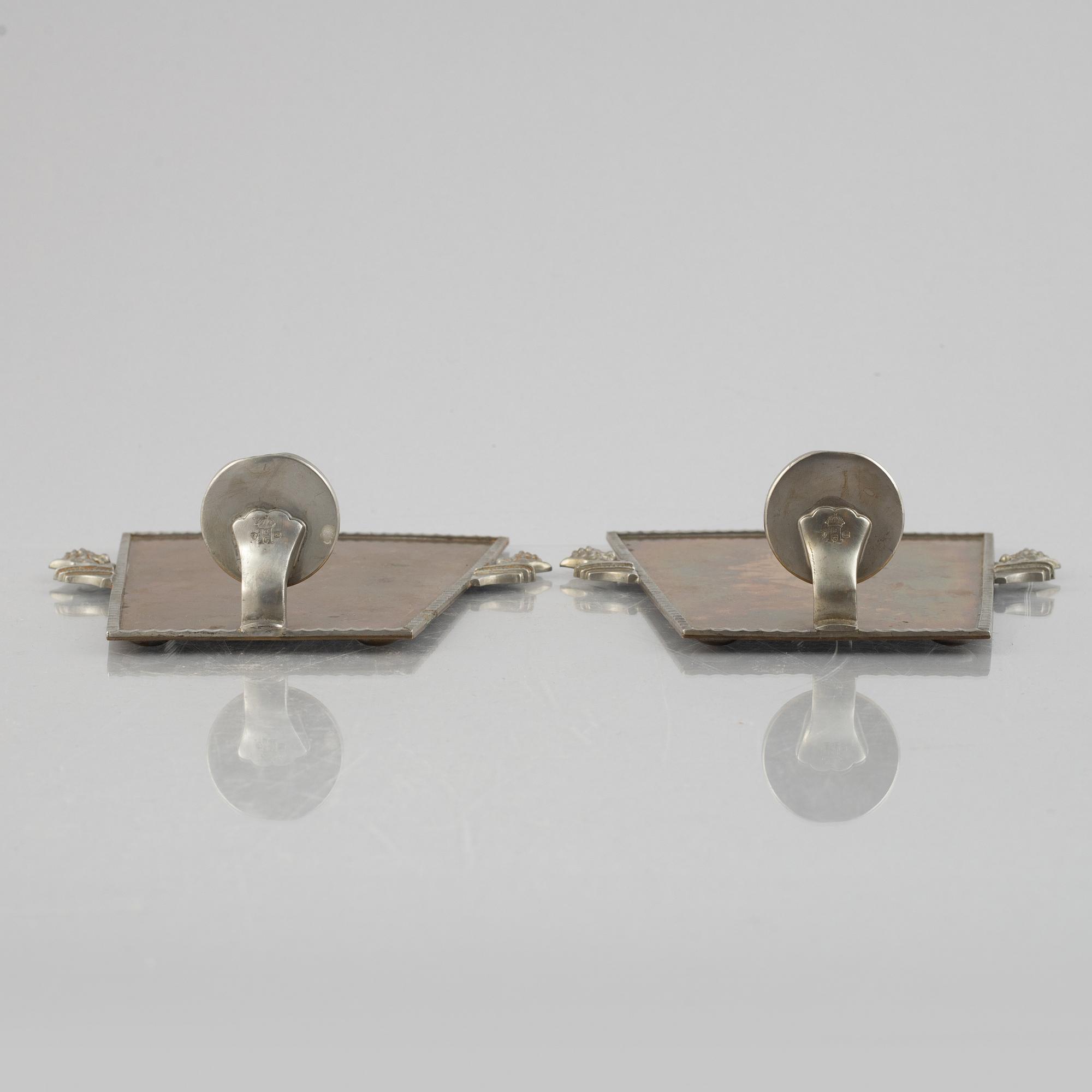 CG Hallberg, ljuslampetter, ett par, Stockholm 1933.