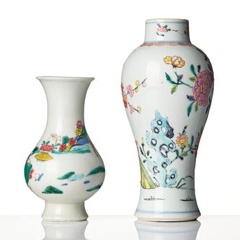 Two famille rose vases, Qing dynasty, Yongzheng (1723-35).