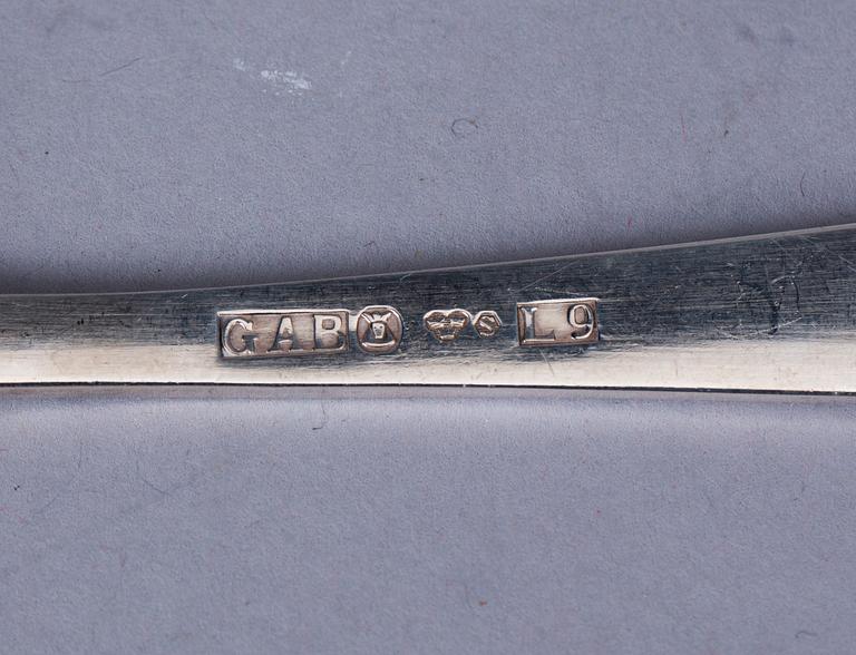 BESTICKUPPSÄTTNING, silver, 79 delar,"Rosenholm", GAB, Stockholm. Vikt ca 3000g.
