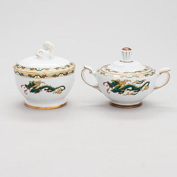 A ca 23-piece Dragon decorated coffee set, Arabia Finland 1920s-30s.