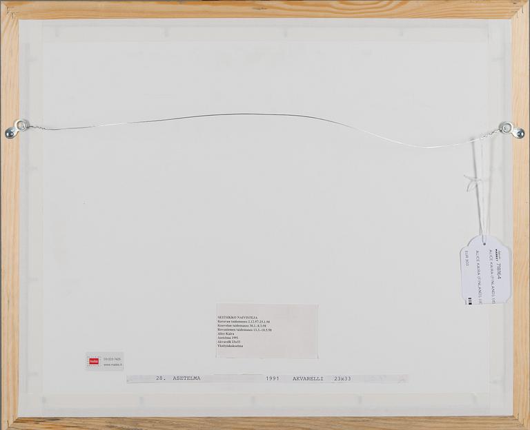 ALICE KAIRA, akvarell, signerad och daterad 1991.