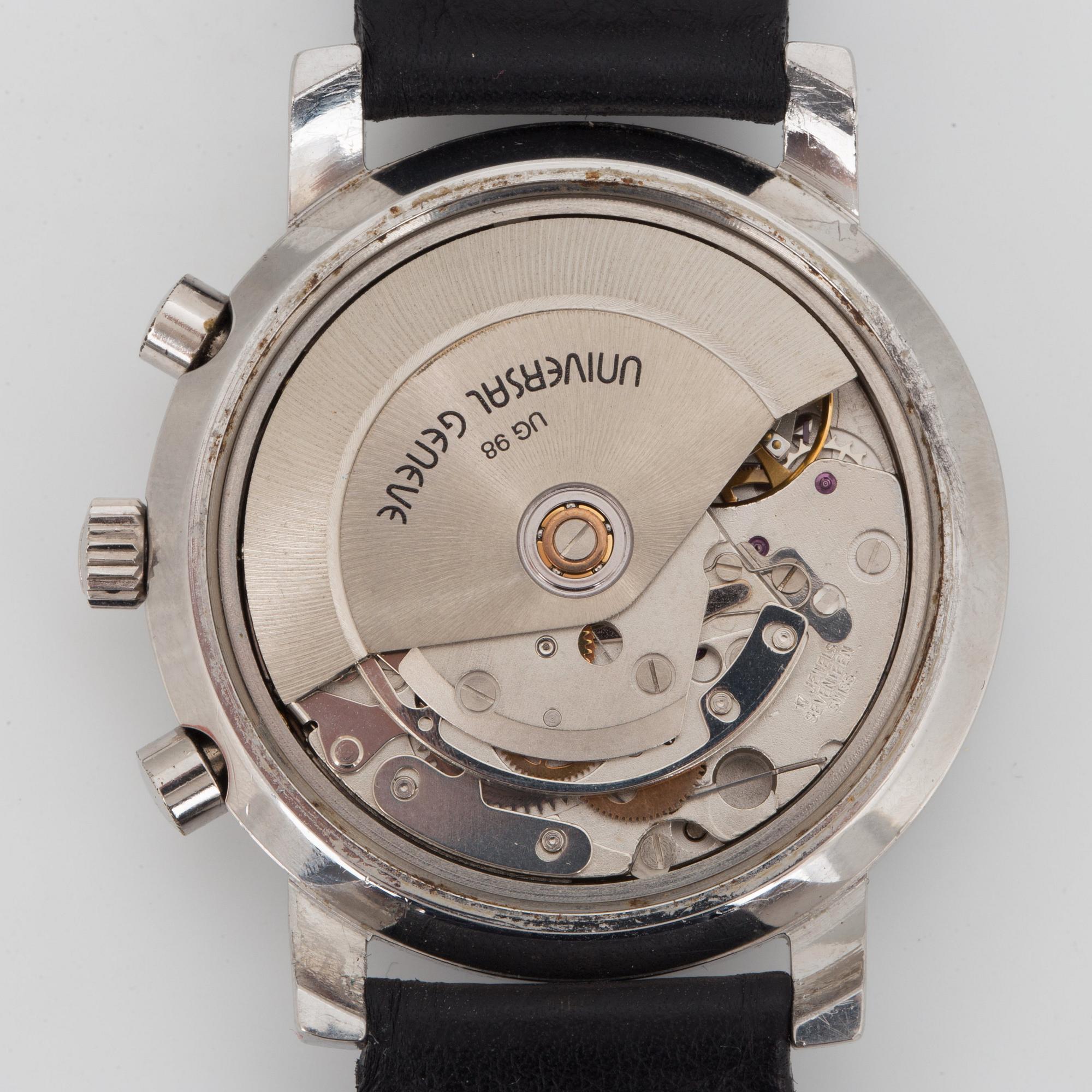 UNIVERSAL, Geneve, Compax, "Tachymètre", chrohograph, wristwatch, 39 mm,