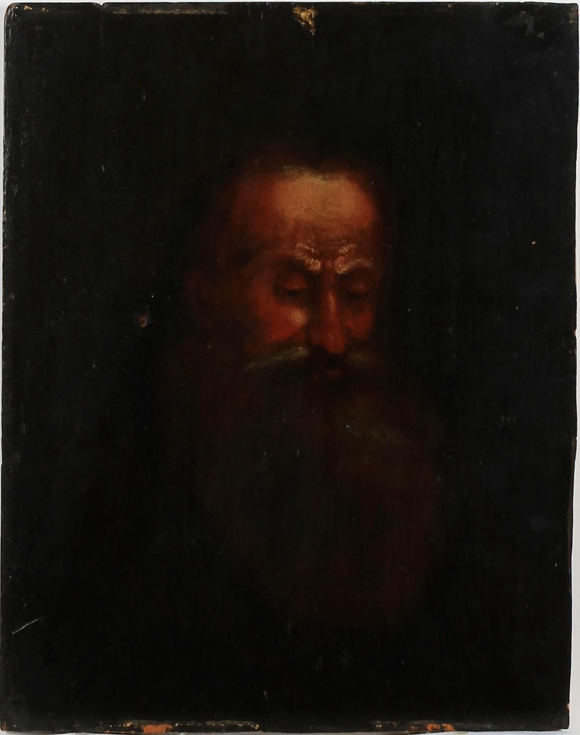 OKÄND KONSTNÄR, olja på pannå, 1800-tal.