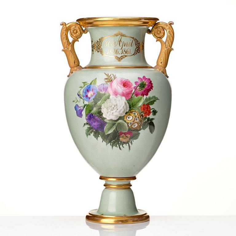 A Royal Copenhagen amphora vase, Denmark, 19th Century.