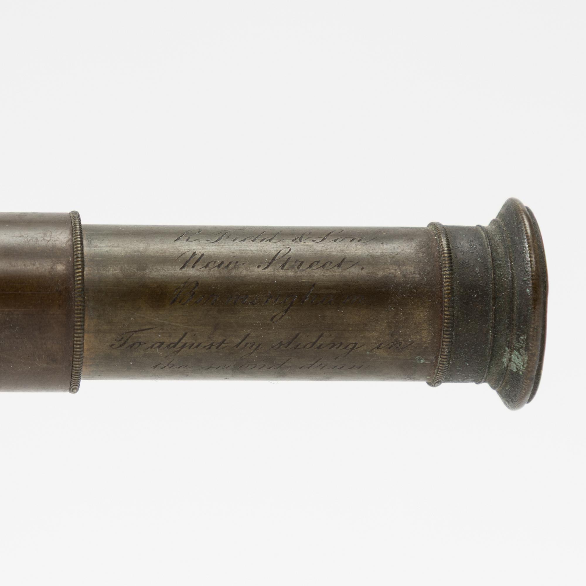 Telescope on stand, R Field & Son Birmingham, mid-19th century.