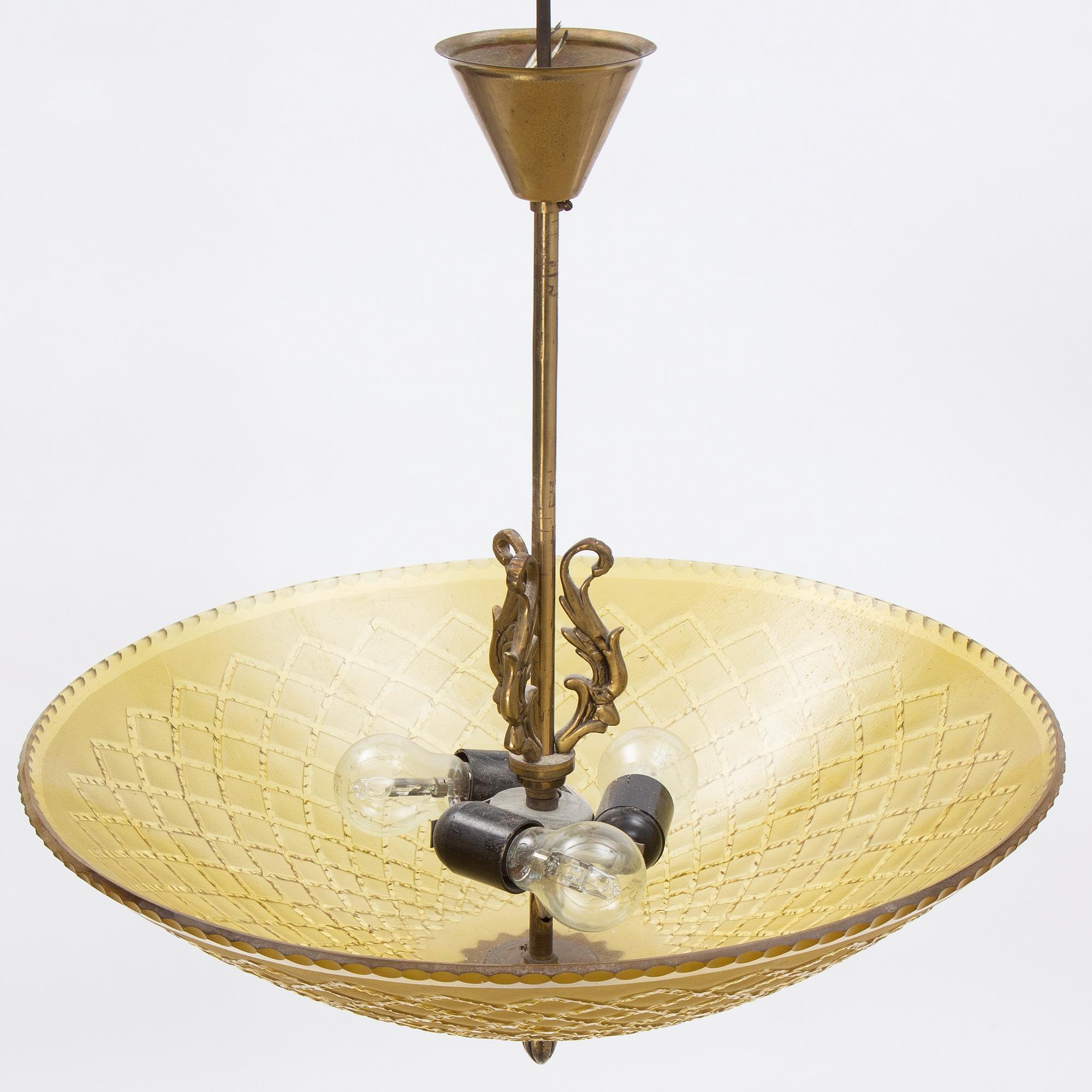 A Swedish Modern Ceiling Lamp, 1940s.