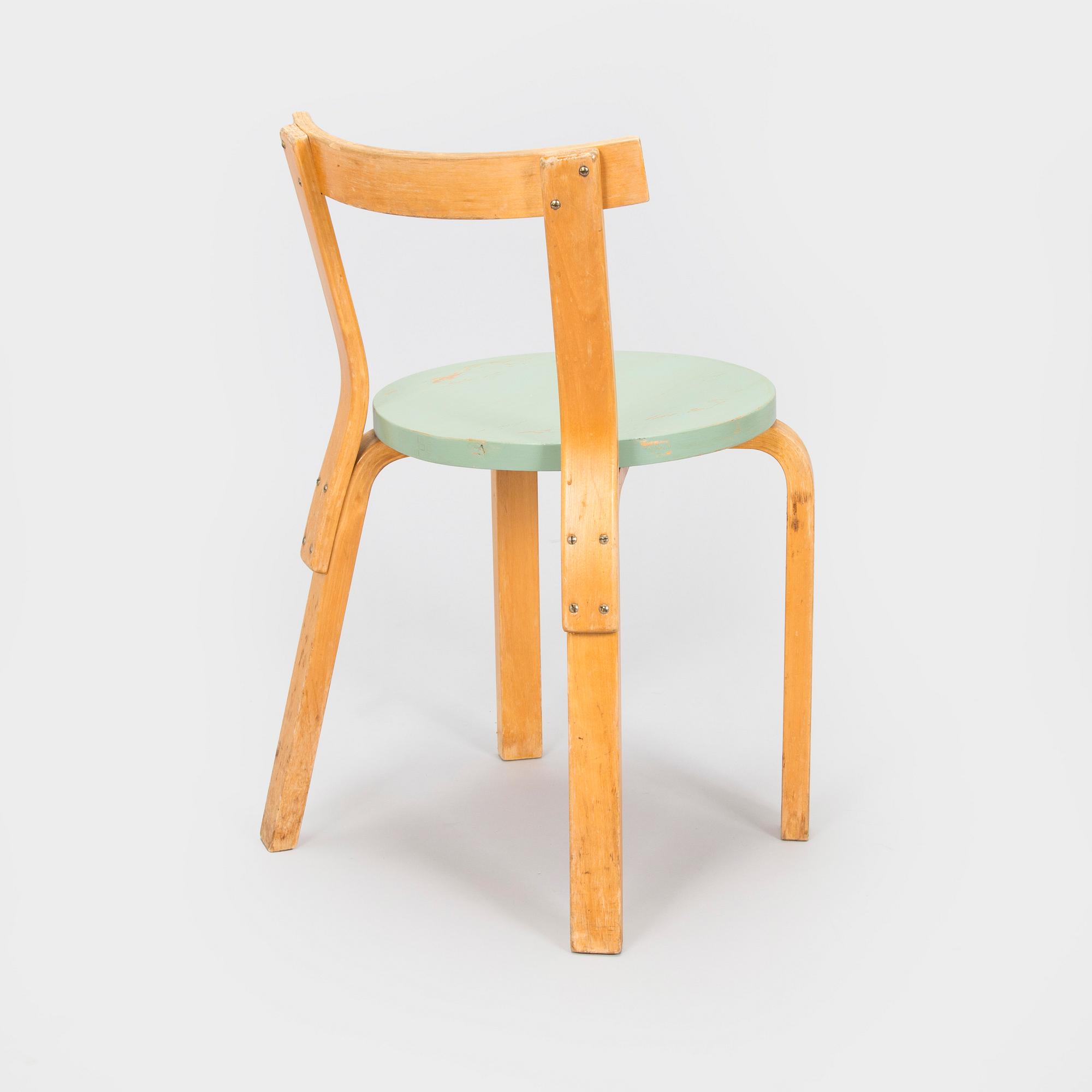 Alvar Aalto, stol, modell 68, för O.Y. Huonekalu- ja Rakennustyötehdas A.B. 1930-tal.