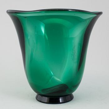 SIMON GATE, a 1930s glass vase for Orrefors, Sweden.