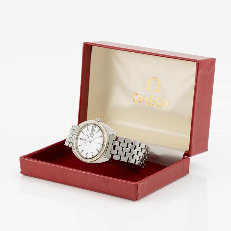 Omega, Constellation, "C", Chronometer, "Linen Dial", wristwatch, 35 mm.