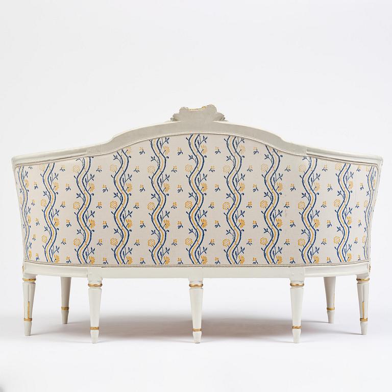 Soffa, Stockholmsarbete, sent 1700-tal, Gustaviansk.
