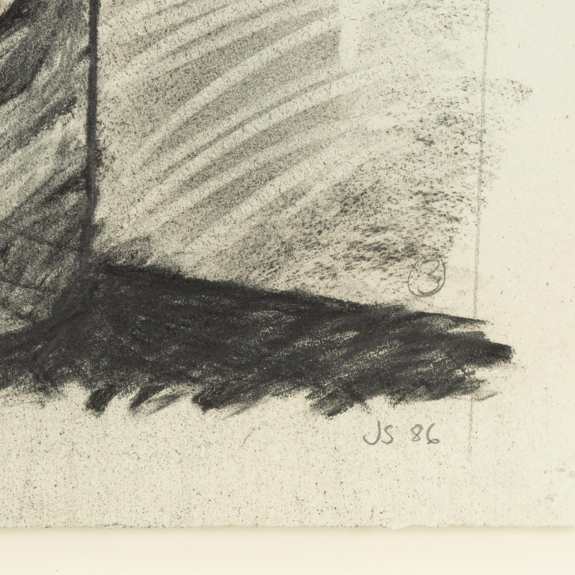 Jan Svenungsson, cahlk drawing, signed and dated -86.