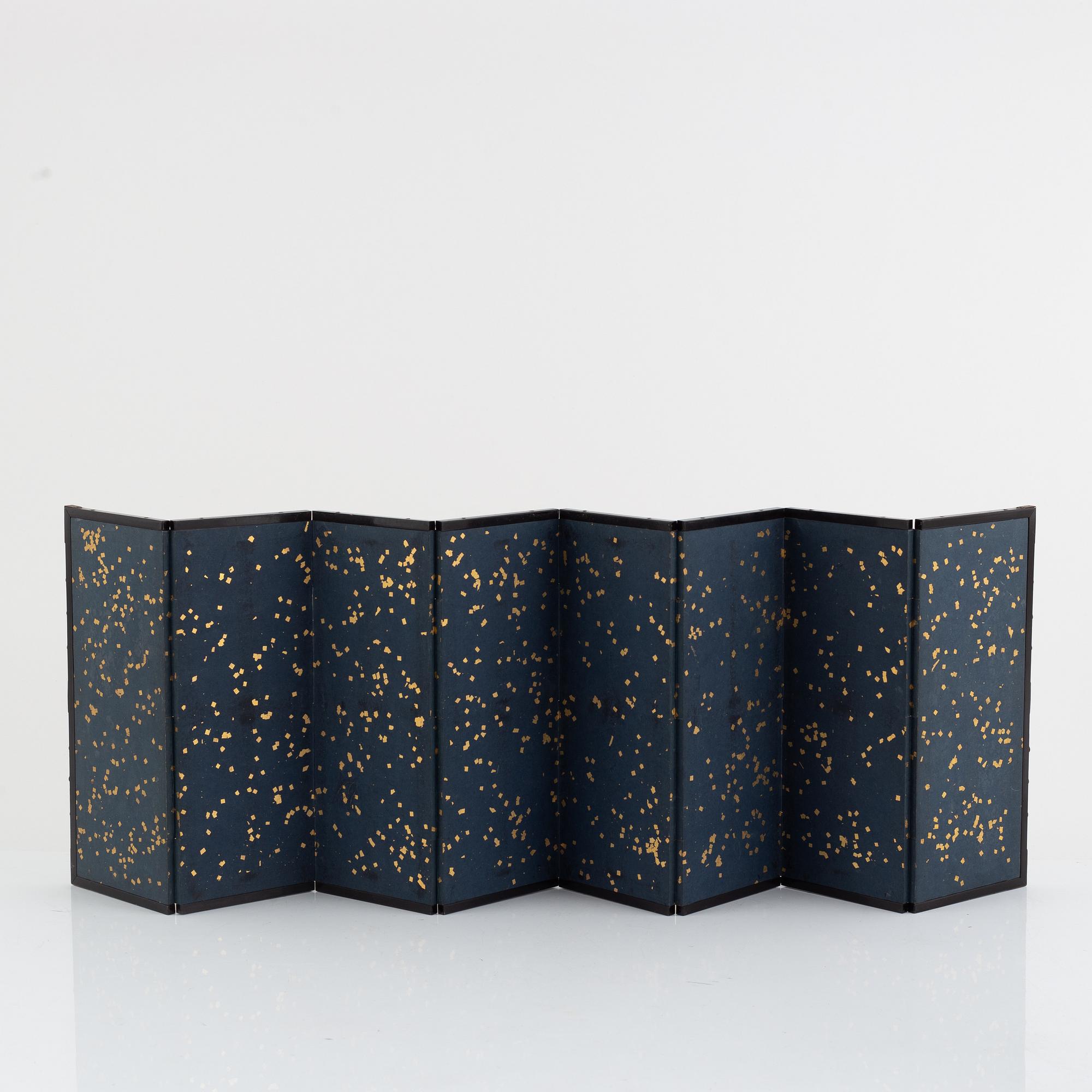 Skärm, åtta delar, Japan, Meiji (1868-1912).