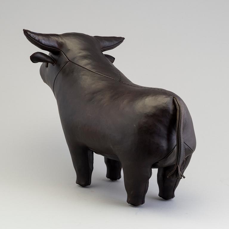 DIMITRI OMERSA & CO, a leather stool in the shape of a bull.