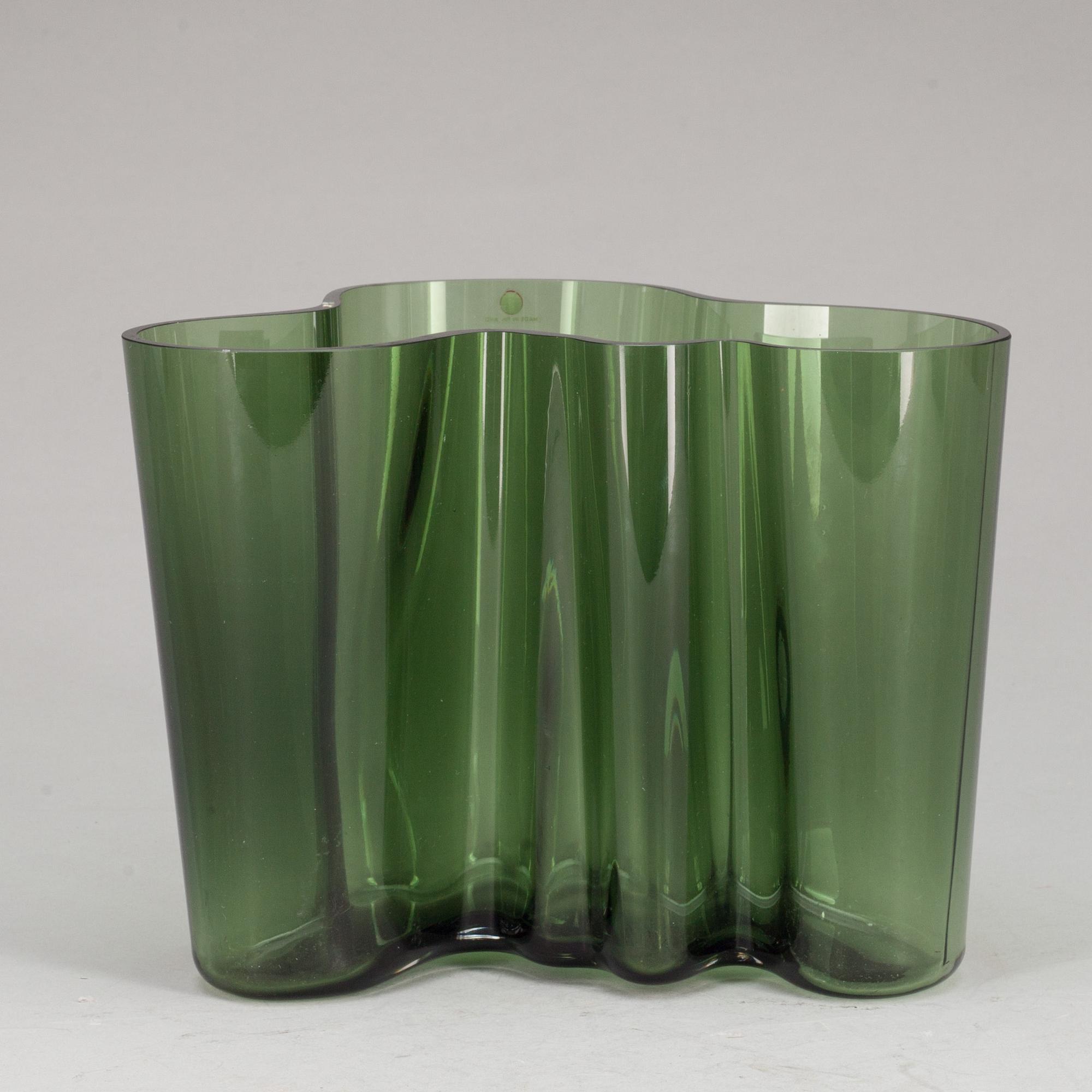 VAS, "Savoy" glas, sign. och numr 7660/8000. Alvar Aalto, Iittala.