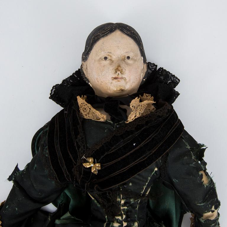 DAMDOCKA, papier maché, 1800-talets andra hälft.