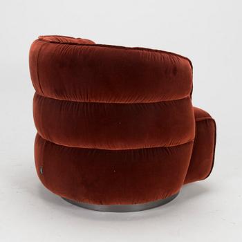 A 21st century 'Couture' armchair, Natuzzi, Italy.