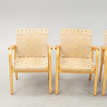 Alvar Aalto, karmstolar, 4 st, modell 45, Artek, Finland.