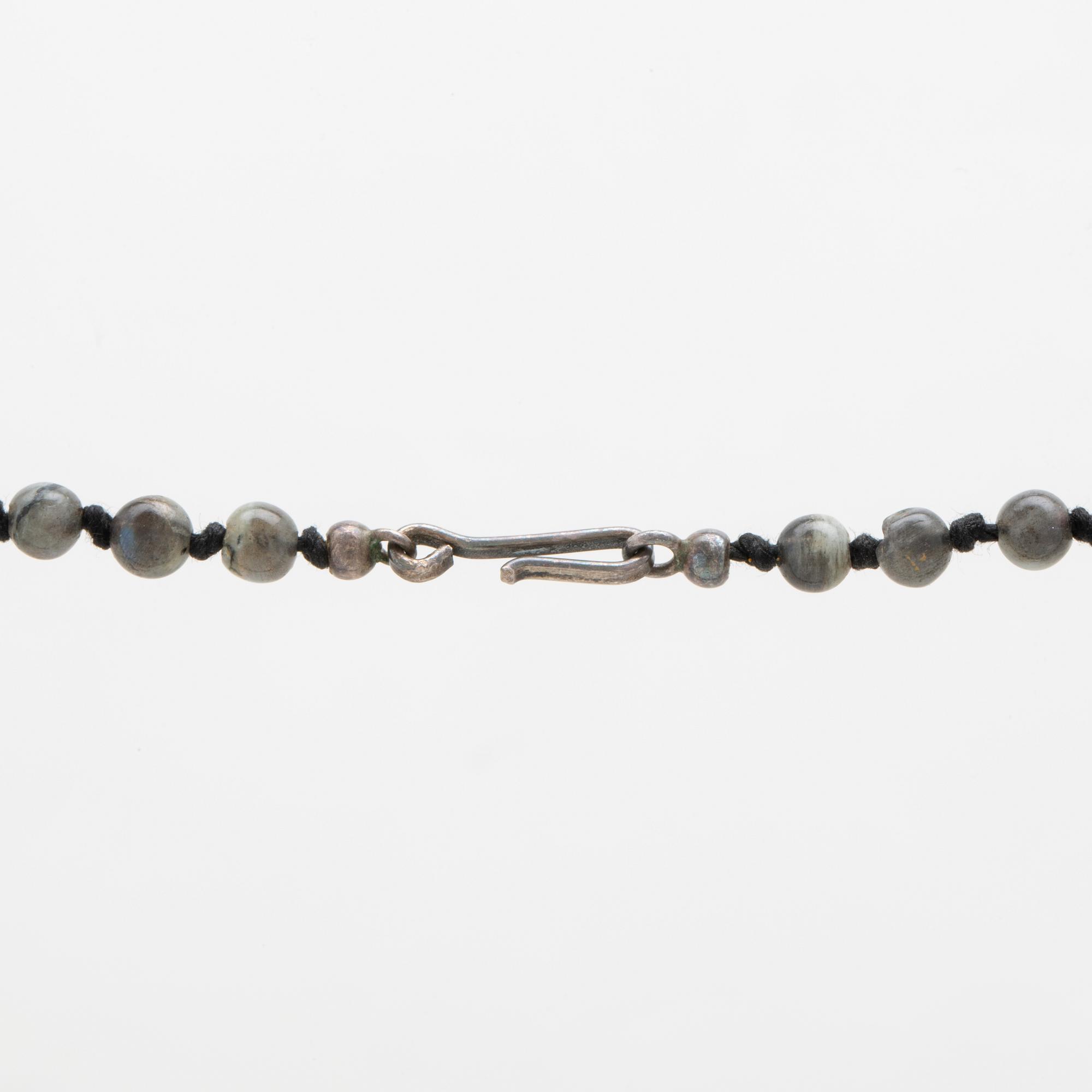 A 20th century Swedish labradonit necklace Wiwen Nilsson Lund 1940, length 61,5 cm.