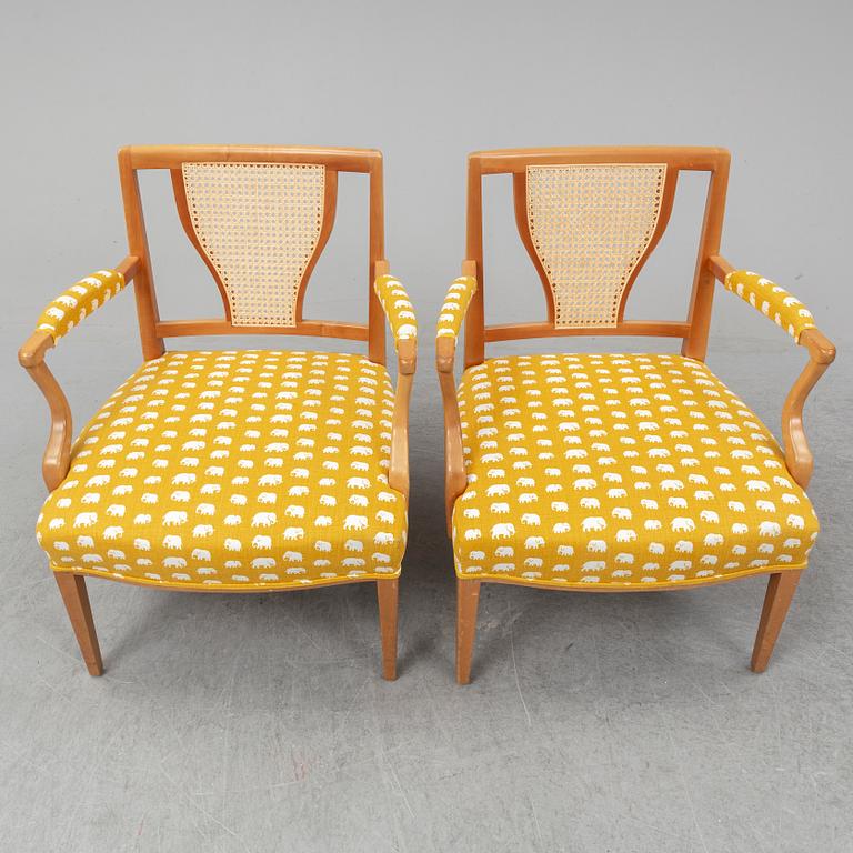 JOSEF FRANK, a pair of 969  armchairs, Firma Svensk Tenn.