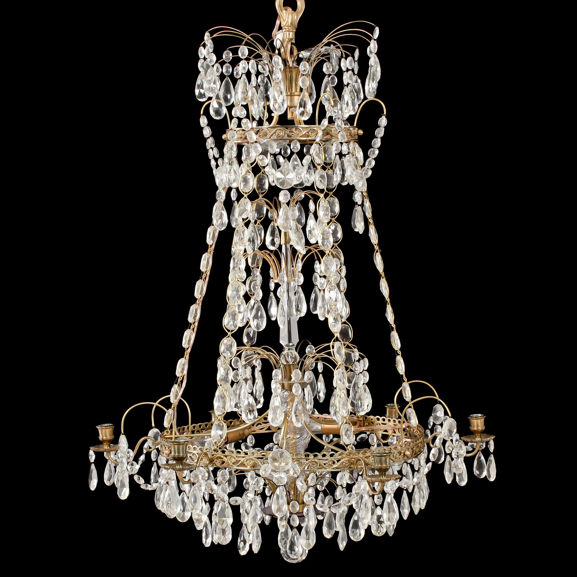 LJUSKRONA, omkring 1900-talets mitt. Höjd 89 cm.