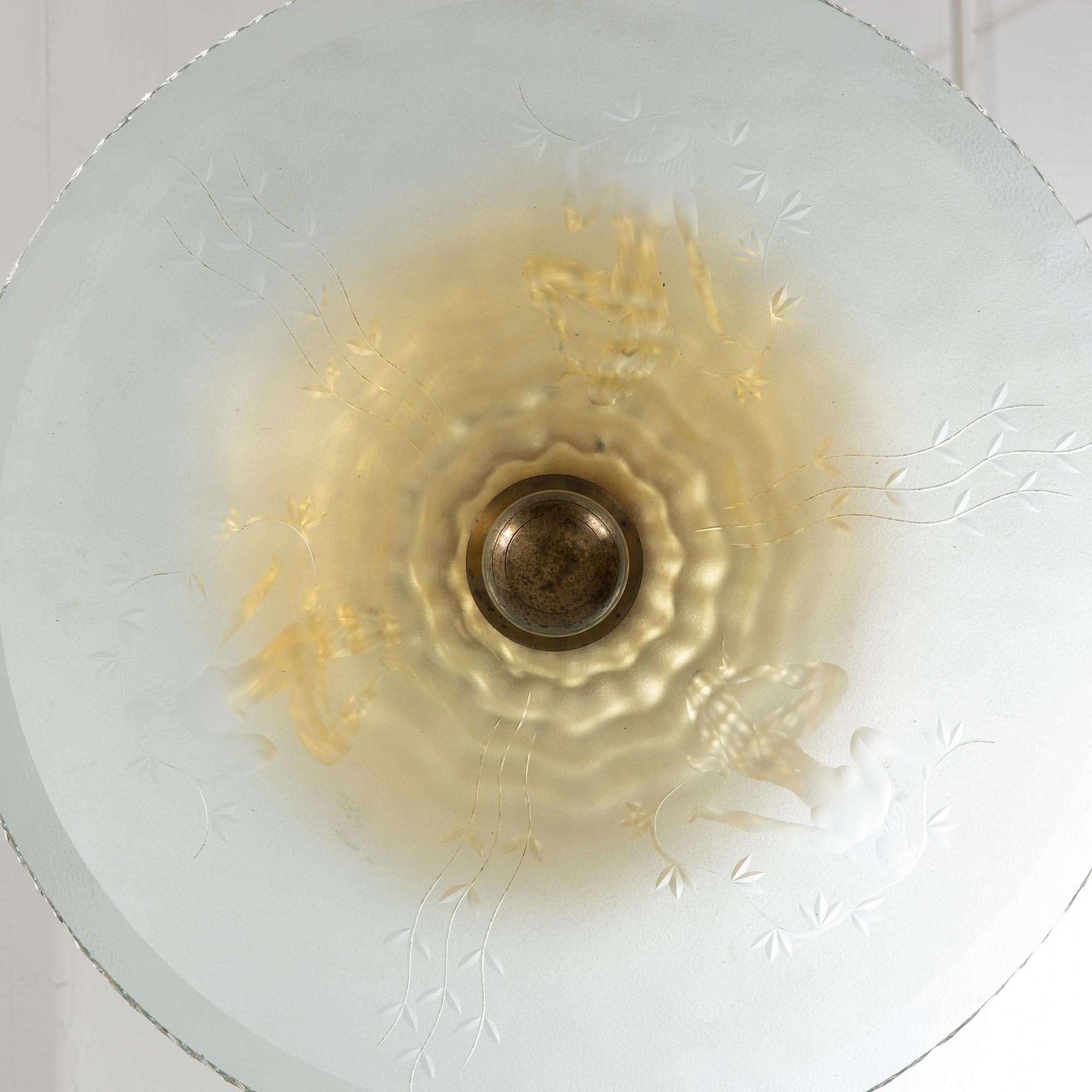 A Swedish Modern ceiling lamp, 1930's/40's.