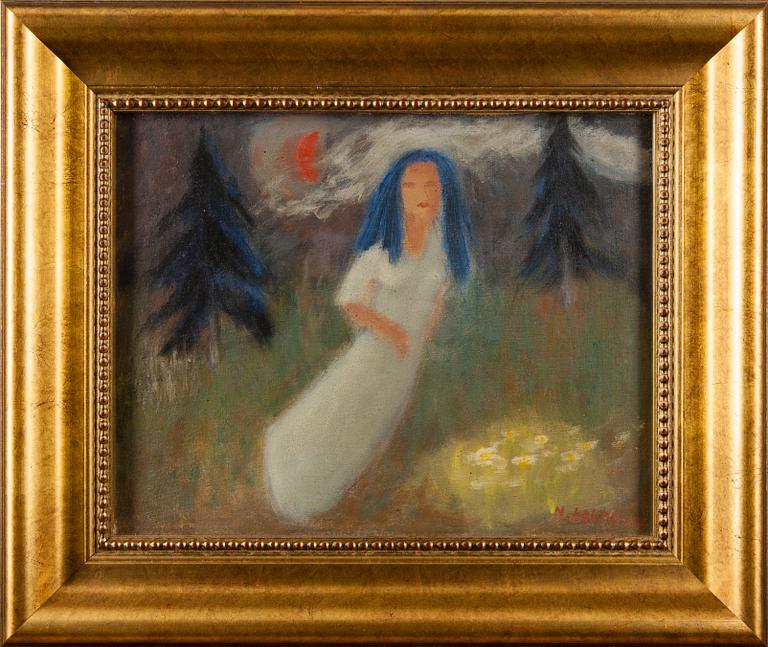 NIKOLAI LEHTO, olja på duk, uppfodrad på skiva, signerad och daterad -57.