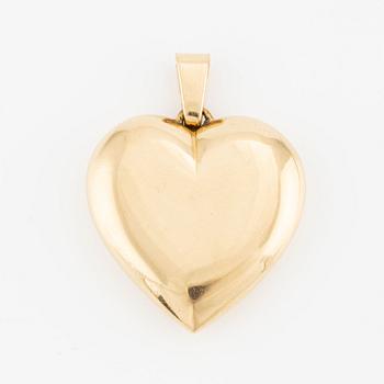 Pendant, in the shape of a heart, 18K gold,