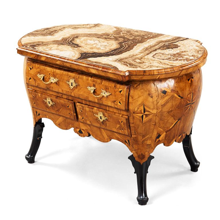 A Rococo mid 18th century commode, probably German.