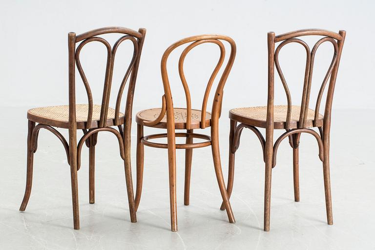 CAFÉSTOLAR, 2+1 st, troligen Frankrike, omkring 1900.