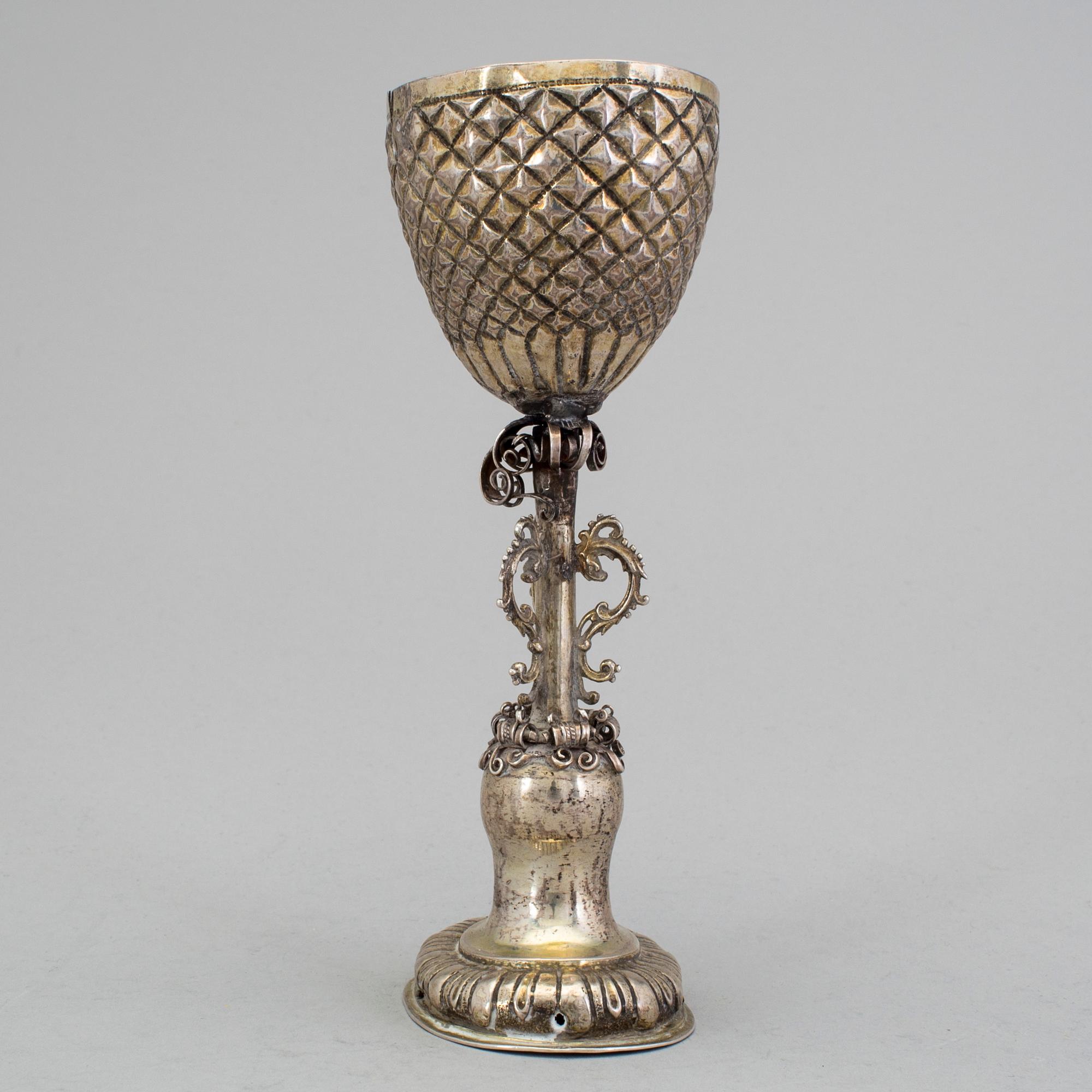 A German 17th century silver-gilt cup, mark of Georg Müllner, Nürnberg (1624-1659).
