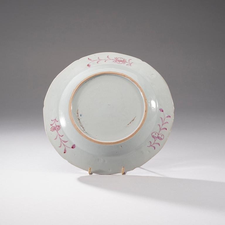 TALLRIK,  porslin, Kina, Qianlong 1736-1795.