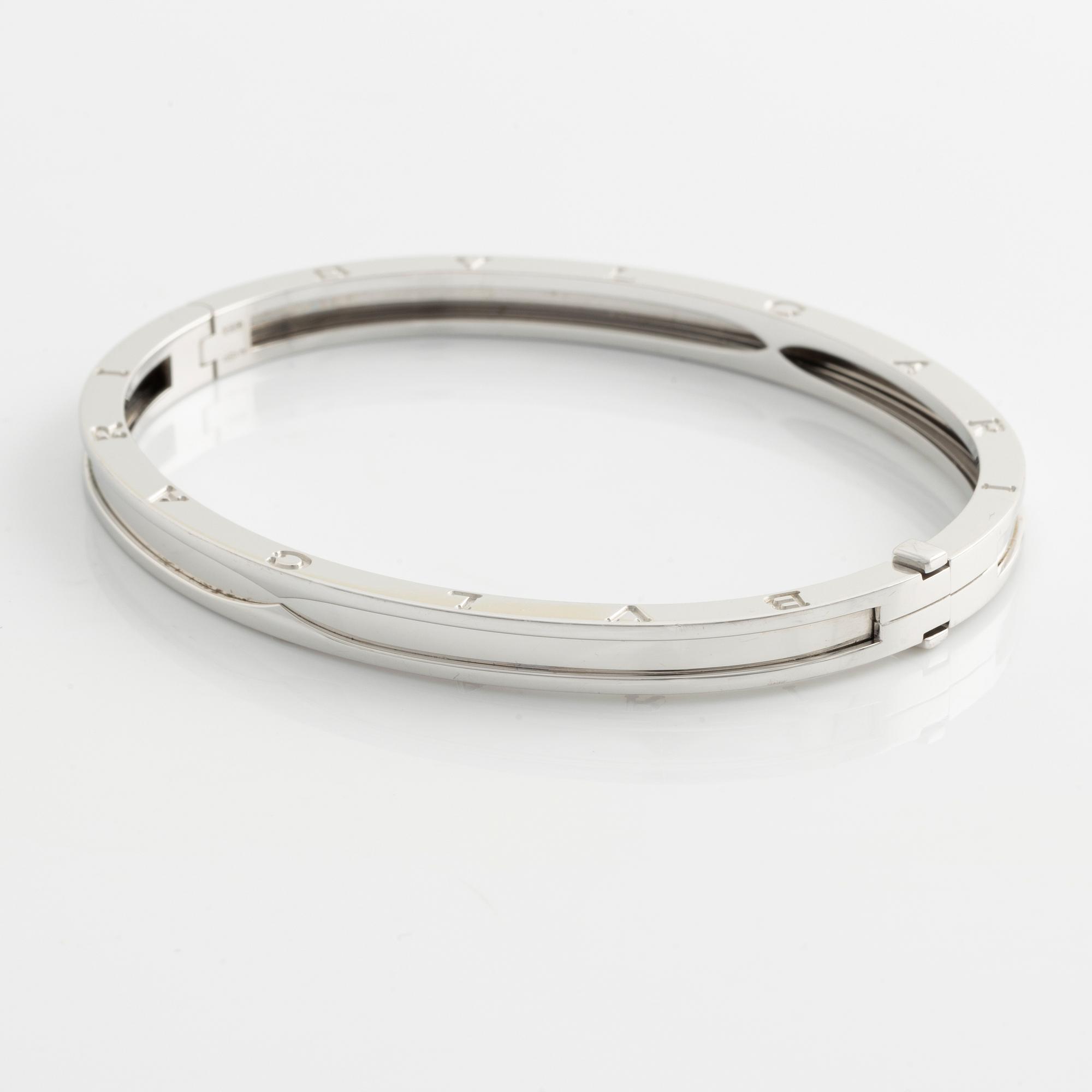 Bulgari armring 18K vitguld B.zero1.