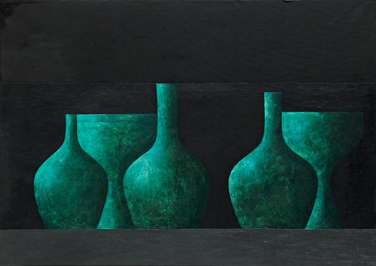 Philip von Schantz, Still life with vases.