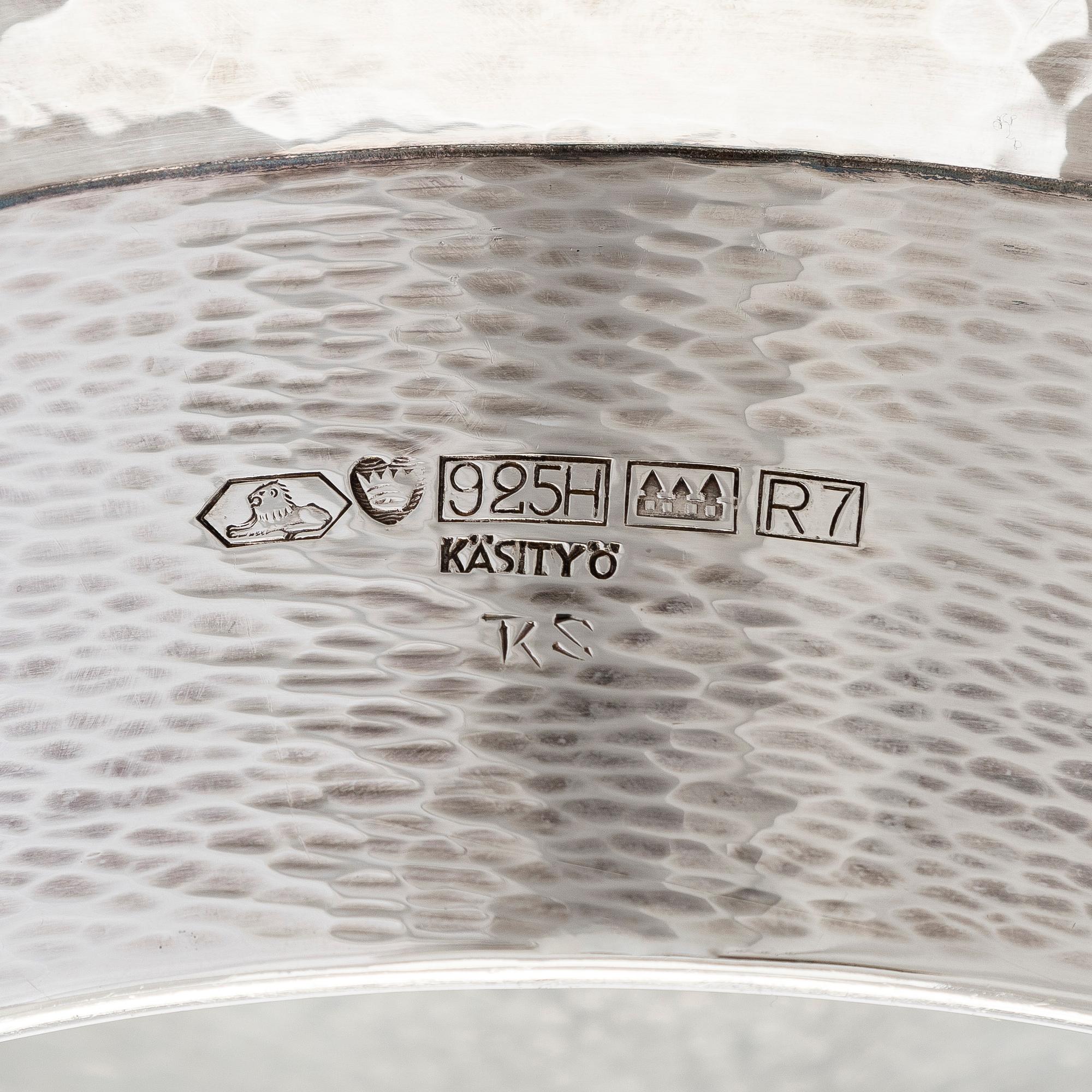 Reijo Sirkeoja, Skål, sterlingsilver, Kultakeskus, Tavastehus 1970.