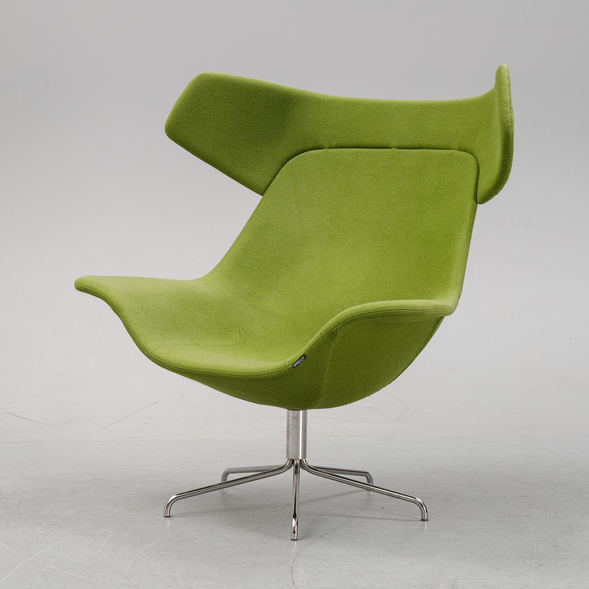 Fåtölj, "Oyster High", design Michael Sodeau, Offecct, omkring 2000.