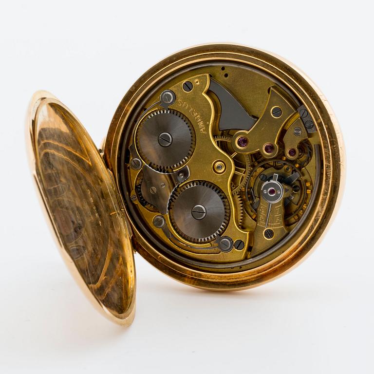 POCKET WATCH, Angelus Alarm Patent, 18K, early / mid 20th Century.