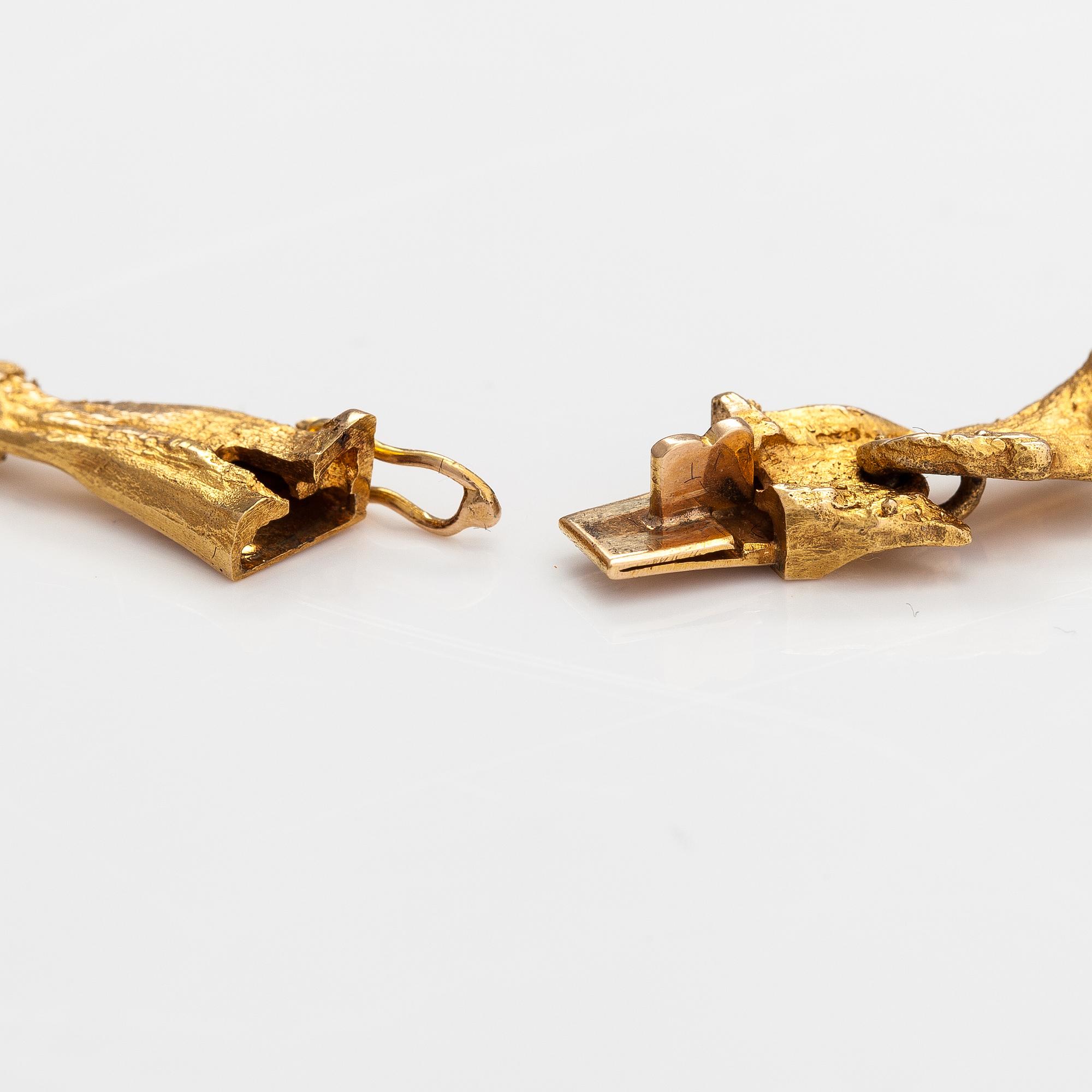 Björn Weckström, A 14K gold necklace "Orchid Psychedelic". Lapponia 1972.