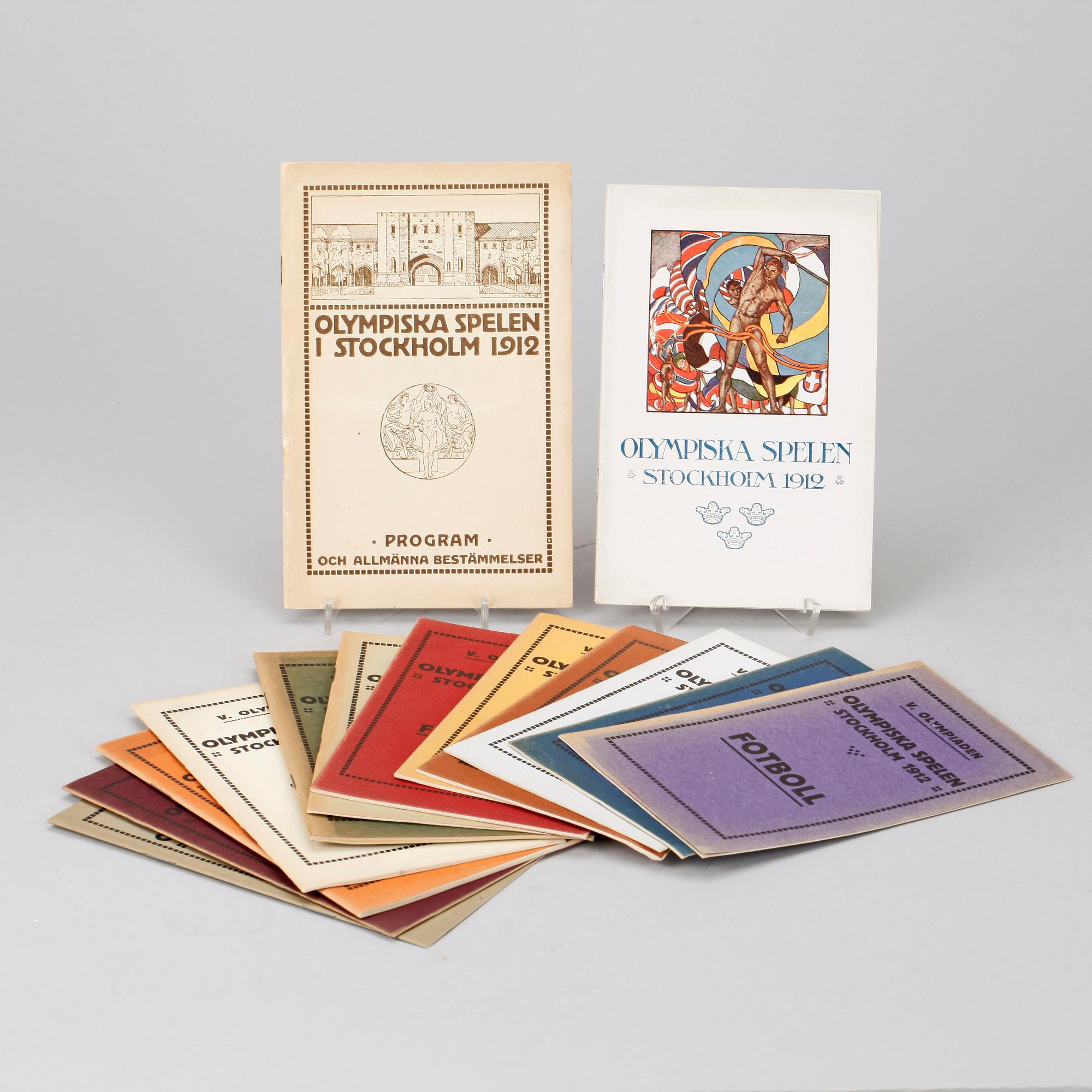 PROGRAM, 14 st, V olympiaden, olympiska spelen i Stockholm 1912.