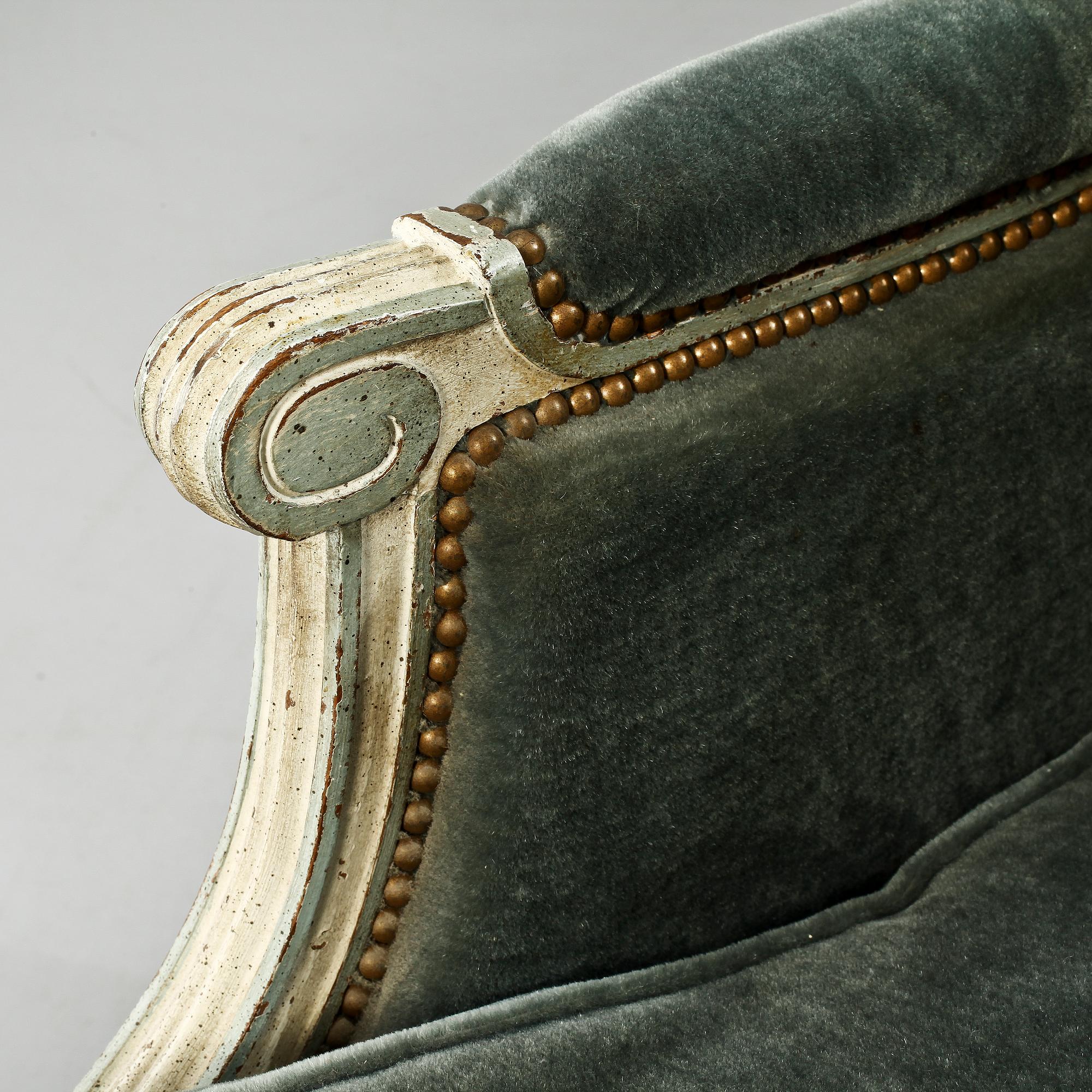 BERGÈRER, ett par, gustaviansk stil, 1900-talets första hälft.