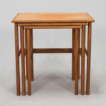 Olof Ottelin,  A 1960s 'Triplex' nesting table for Oy Stockmann Ab, Keravan Puusepäntehdas, Finland.