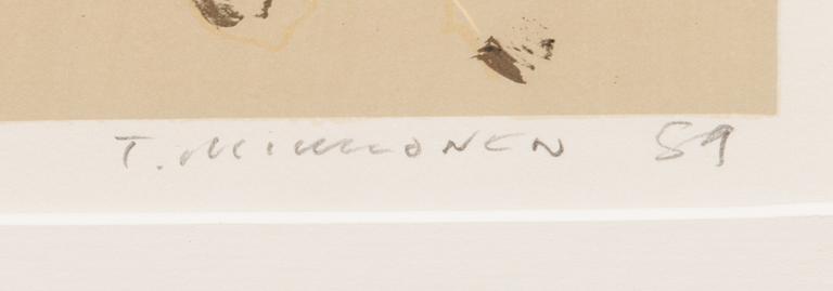 TAPANI MIKKONEN, litograph, signed and dated -89, marked P.P.