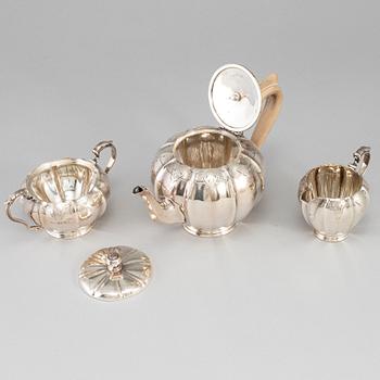 Crichton & Co Ltd, teservis, tre delar, silver, London 1925.