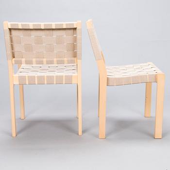 ALVAR AALTO, A set of four '611' chairs for Artek, 2010.