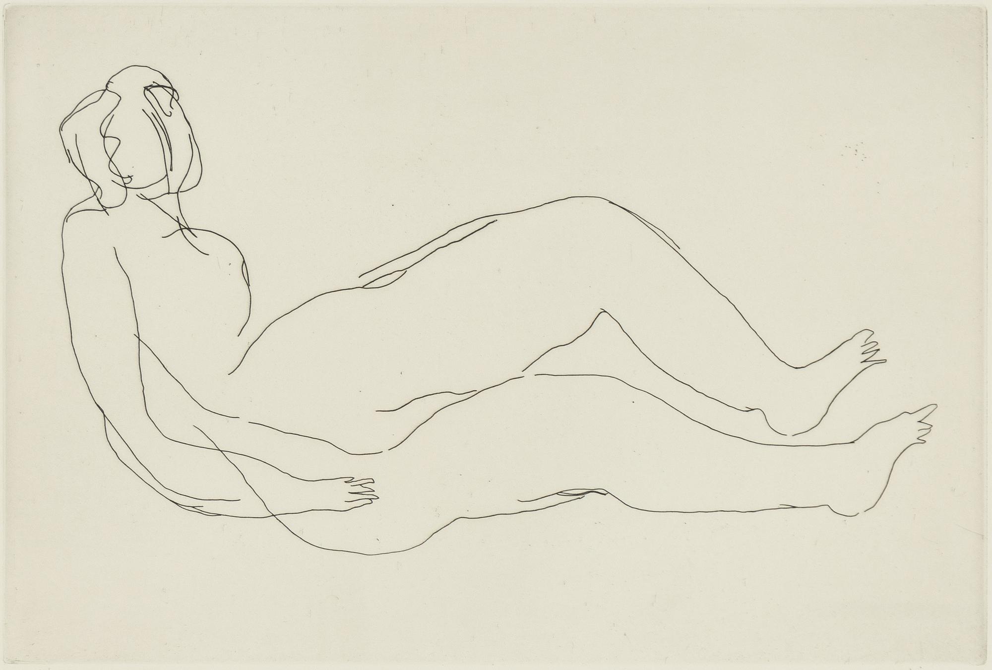 Jean Fautrier, ”Nu couché IV”.