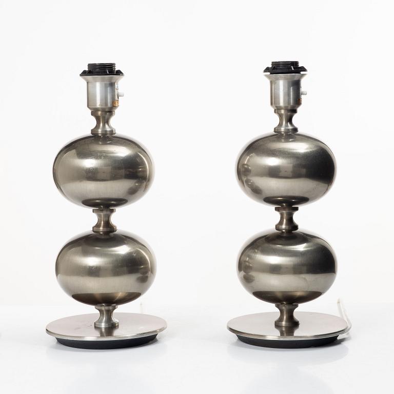 A pair of table lamps, Stilarmatur, second half of the 20th century.