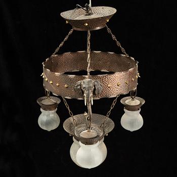 An early 20th Century ceiling light.