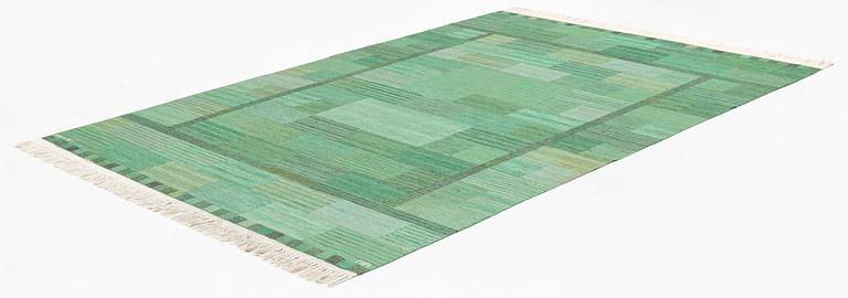 Marianne Richter, a carpet, 'Fasad, grön II', flat weave, ca 276 x 187 cm, signed AB MMF MR.