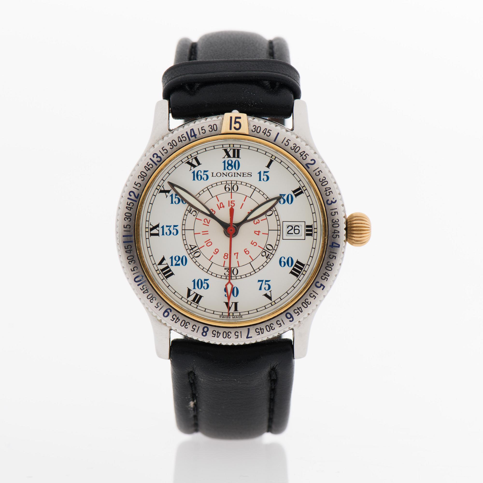 LONGINES, Hour Angle, wrist watch, 38 mm.