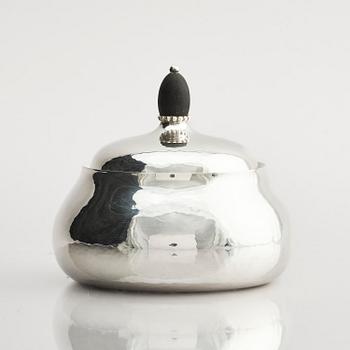 Georg Jensen, a sterling silver three-piece coffee set, Copenhagen, Denmark, after 1945, design no 80B and 80C.